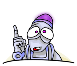 Plog the funny cartoon robot sticker #8715113