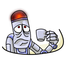 Plog the funny cartoon robot sticker #8715116