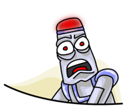 Plog the funny cartoon robot sticker #8715118