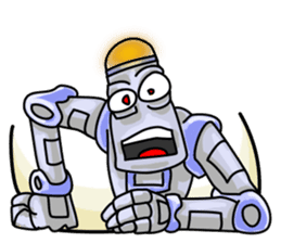 Plog the funny cartoon robot sticker #8715119