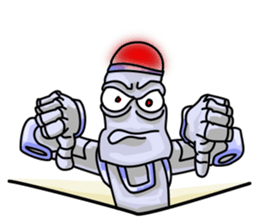 Plog the funny cartoon robot sticker #8715123