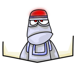 Plog the funny cartoon robot sticker #8715125
