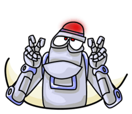 Plog the funny cartoon robot sticker #8715126