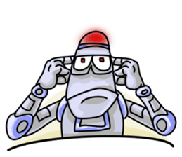 Plog the funny cartoon robot sticker #8715128