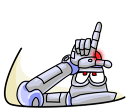 Plog the funny cartoon robot sticker #8715129