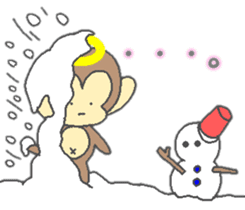 Angel of monkey   winter ver. sticker #8715739