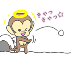 Angel of monkey   winter ver. sticker #8715740