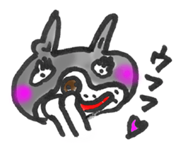 The name of the Boston terrier is Yoneko sticker #8717223