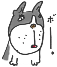 The name of the Boston terrier is Yoneko sticker #8717231