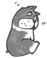 The name of the Boston terrier is Yoneko sticker #8717249