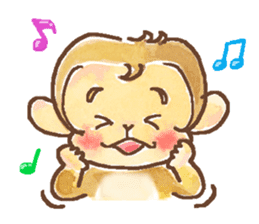 The cute monkey, HARU sticker #8717410