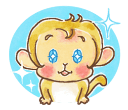 The cute monkey, HARU sticker #8717412