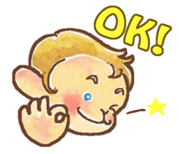 The cute monkey, HARU sticker #8717413