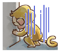 The cute monkey, HARU sticker #8717417