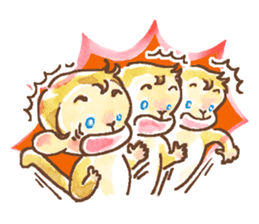 The cute monkey, HARU sticker #8717423