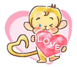 The cute monkey, HARU sticker #8717424