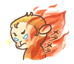 The cute monkey, HARU sticker #8717425