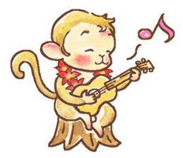 The cute monkey, HARU sticker #8717426
