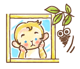 The cute monkey, HARU sticker #8717427