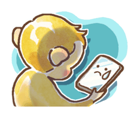 The cute monkey, HARU sticker #8717429