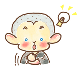 The cute monkey, HARU sticker #8717431