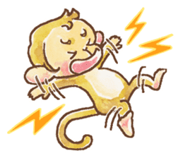 The cute monkey, HARU sticker #8717434