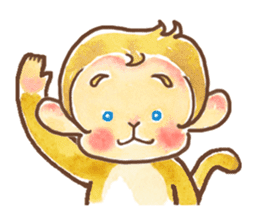 The cute monkey, HARU sticker #8717438