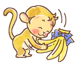 The cute monkey, HARU sticker #8717442
