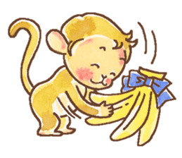 The cute monkey, HARU sticker #8717442