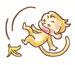 The cute monkey, HARU sticker #8717445