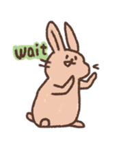 kamyu's english rabbit stickers sticker #8718023