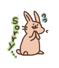 kamyu's english rabbit stickers sticker #8718029