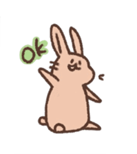 kamyu's english rabbit stickers sticker #8718032