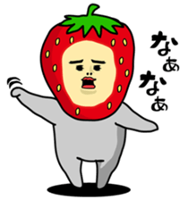 Funny stamp of strawberry man sticker #8718050