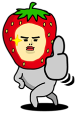 Funny stamp of strawberry man sticker #8718052