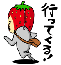 Funny stamp of strawberry man sticker #8718061
