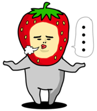Funny stamp of strawberry man sticker #8718062