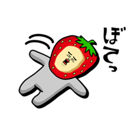 Funny stamp of strawberry man sticker #8718066