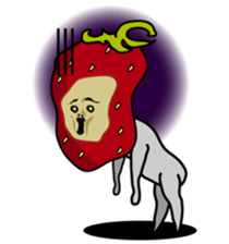 Funny stamp of strawberry man sticker #8718067
