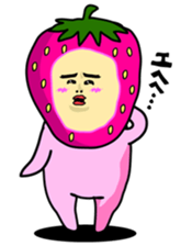 Funny stamp of strawberry man sticker #8718071