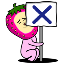 Funny stamp of strawberry man sticker #8718073