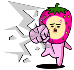 Funny stamp of strawberry man sticker #8718075