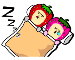 Funny stamp of strawberry man sticker #8718079