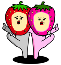 Funny stamp of strawberry man sticker #8718080