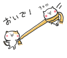 Lovely cats in winter sticker #8718892