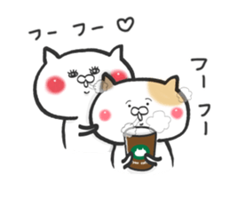 Lovely cats in winter sticker #8718894