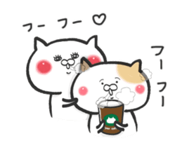 Lovely cats in winter sticker #8718894