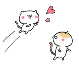 Lovely cats in winter sticker #8718920