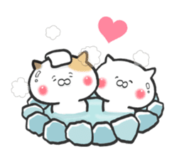 Lovely cats in winter sticker #8718926