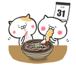 Lovely cats in winter sticker #8718927